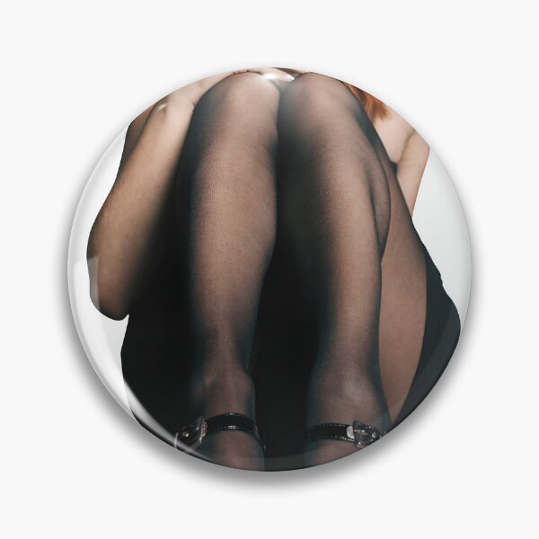 Item preview, Redhead woman wearing black tights and platform as isolated object designed and sold by Creative88Art.