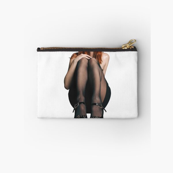 Item preview, Redhead woman wearing black tights and platform as isolated object designed and sold by Creative88Art.