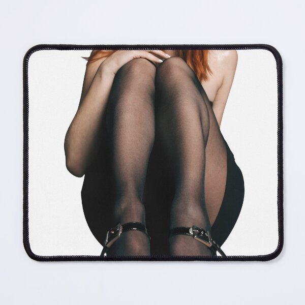 Item preview, Redhead woman wearing black tights and platform as isolated object designed and sold by Creative88Art.