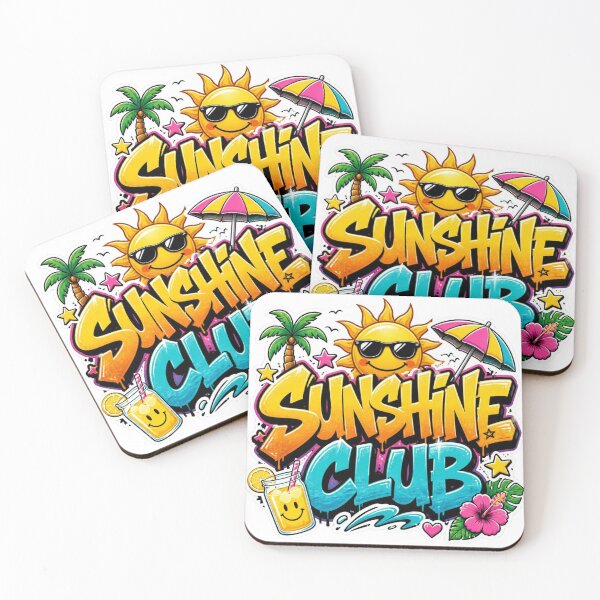 Item preview, SUNSHINE CLUB Graffiti Sticker PNG | Tropical Summer Aesthetic | Colorful Beach Vacation Vinyl Decal for Laptop, Water Bottle & Journal designed and sold by Stylestickers55.