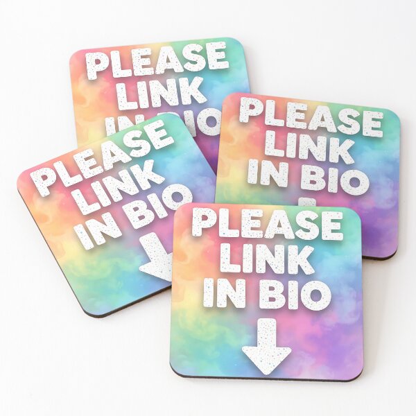 Item preview, LINK IN BIO. Pastel Rainbow Please Link In Bio Handlettering designed and sold by ToxicInkArt.