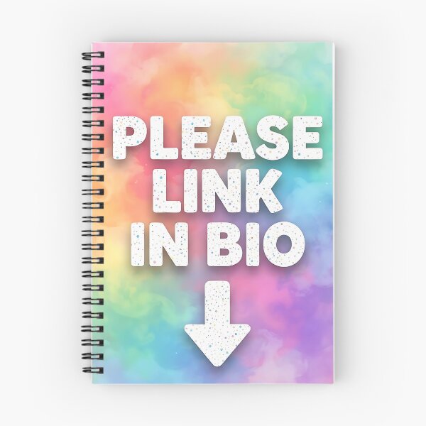 Item preview, LINK IN BIO. Pastel Rainbow Please Link In Bio Handlettering designed and sold by ToxicInkArt.