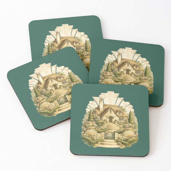 Item preview, 1930s Art Deco Cottage Illustration – Sleek Vintage Glamour Design Art designed and sold by MagicMakerPh.