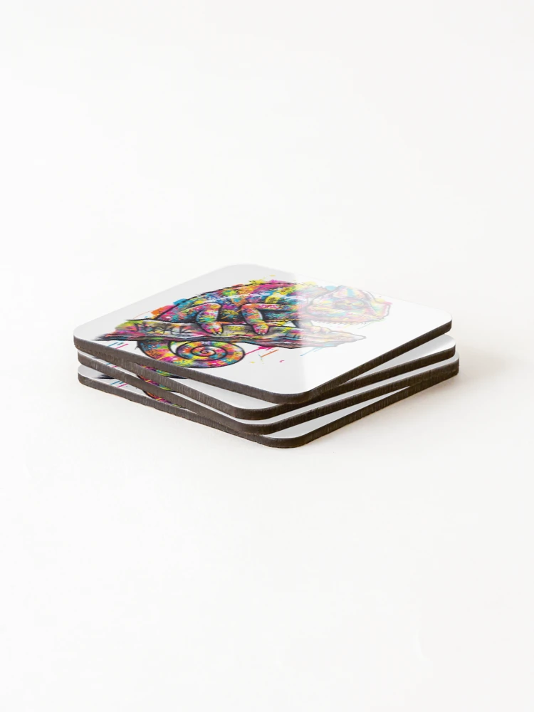 Thumbnail 4 of 5, Coasters (Set of 4), Lizard designed and sold by PP&RAINBOW SHOP.