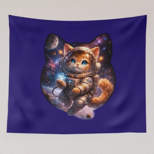 Item preview, Cosmic Cat Astronaut designed and sold by HeyFajnaLinja.
