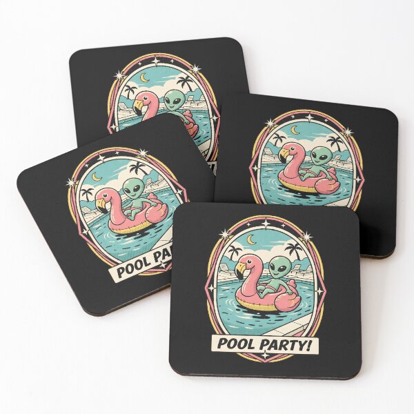 Item preview, Cute Alien Pool Party Flamingo Retro Graphic designed and sold by DuckOddity.