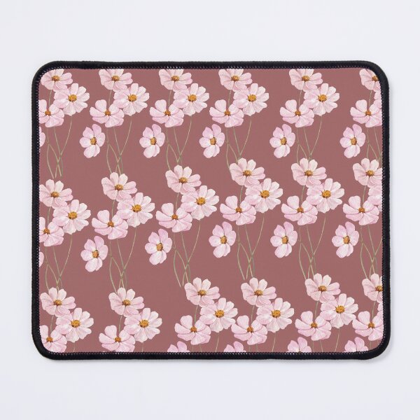 Item preview, Pink Cosmos On Dusty Mauve Rose Floral designed and sold by Jyoti-Quotes.
