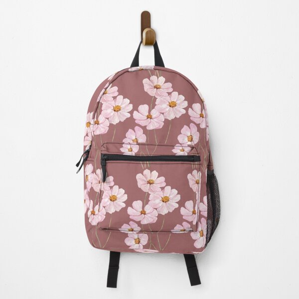 Item preview, Pink Cosmos On Dusty Mauve Rose Floral designed and sold by Jyoti-Quotes.