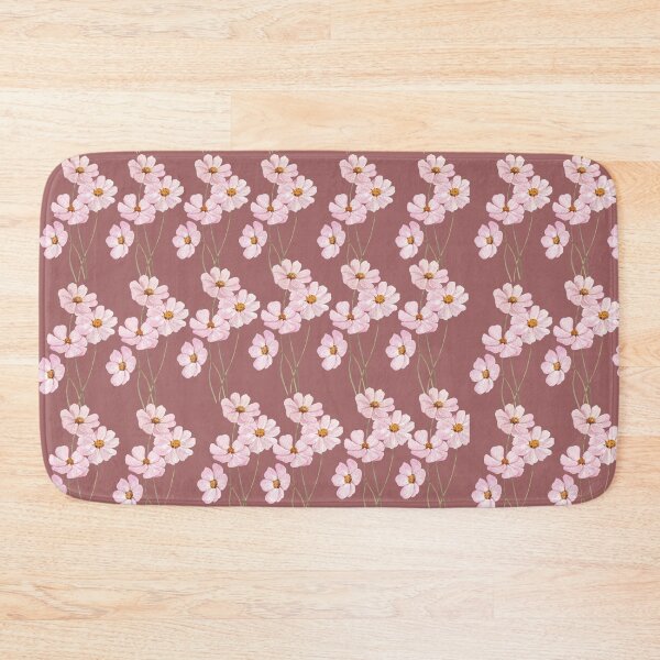 Item preview, Pink Cosmos On Dusty Mauve Rose Floral designed and sold by ​Jyoti Digital Artist.