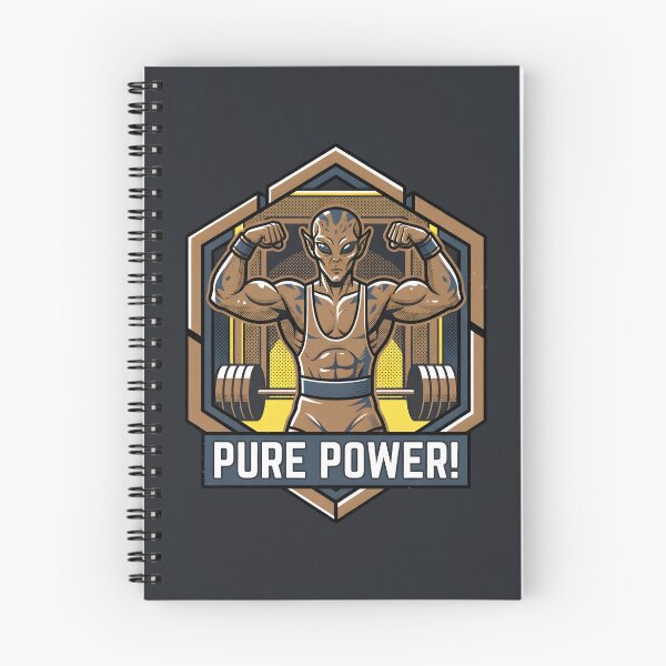 Item preview, Pure Power Alien Weightlifter Retro Gym Graphic designed and sold by DuckOddity.