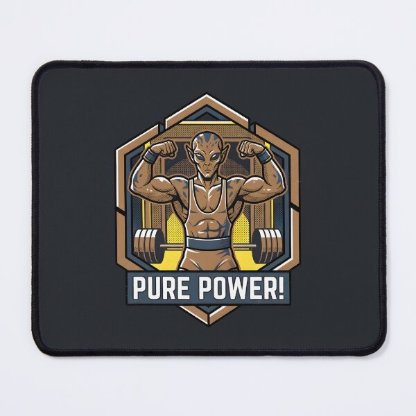 Item preview, Pure Power Alien Weightlifter Retro Gym Graphic designed and sold by DuckOddity.