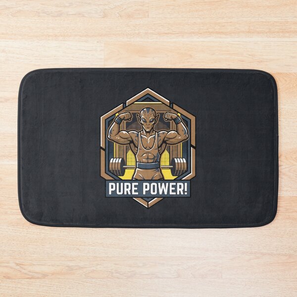 Item preview, Pure Power Alien Weightlifter Retro Gym Graphic designed and sold by DuckOddity.