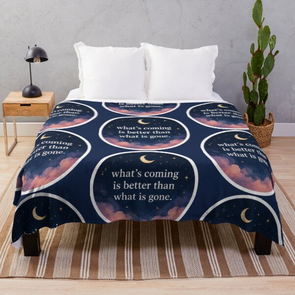 Item preview, Whats Coming Is Better Than What Is Gone Celestial Moon - Quote Sticker designed and sold by Scro-Ciob-Shop.