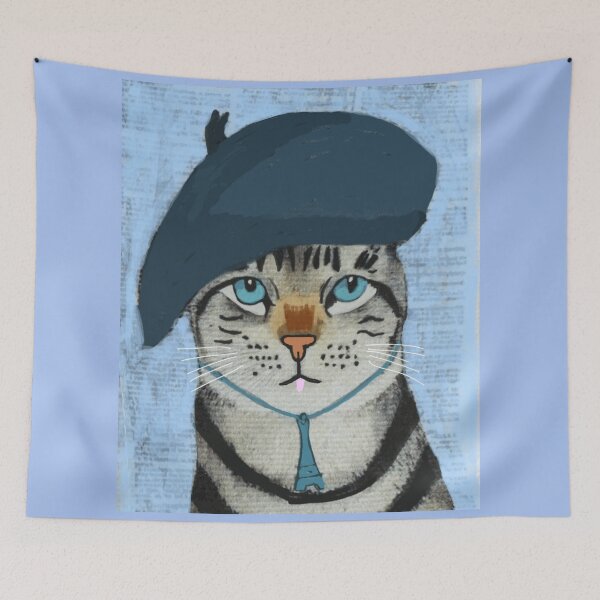 Item preview, Blue eyed cat drawing designed and sold by Fayes4Art.