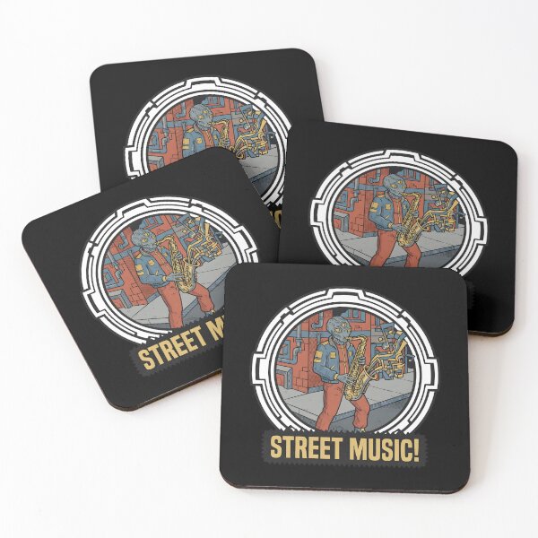 Item preview, Street Music Alien Saxophone Player Retro Graphic designed and sold by DuckOddity.
