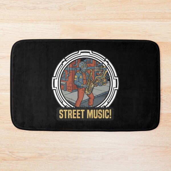 Item preview, Street Music Alien Saxophone Player Retro Graphic designed and sold by DuckOddity.