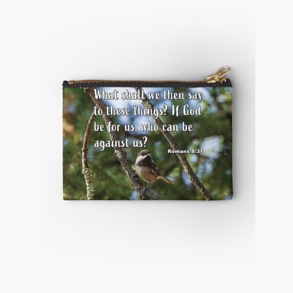 Item preview, Romans 8:31 If God Be With Us - Chestnut-backed Chickadee Photograph designed and sold by InsprtnlArtbyDP.
