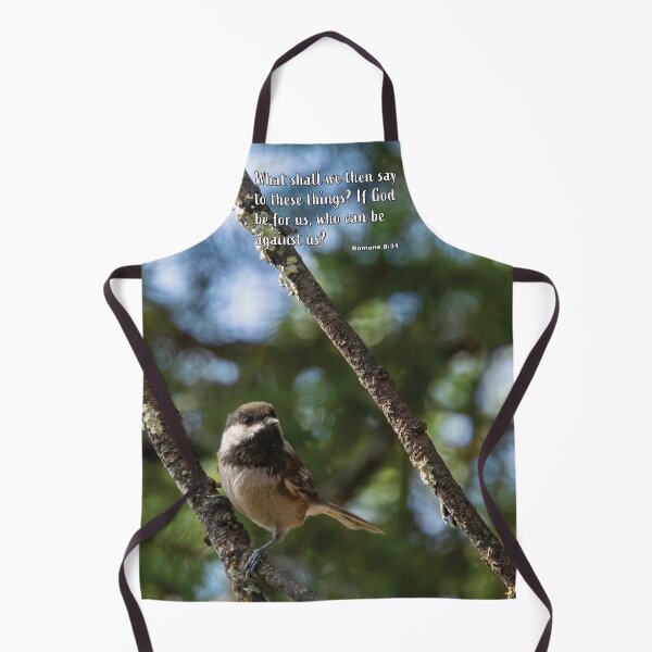 Item preview, Romans 8:31 If God Be With Us - Chestnut-backed Chickadee Photograph designed and sold by InsprtnlArtbyDP.