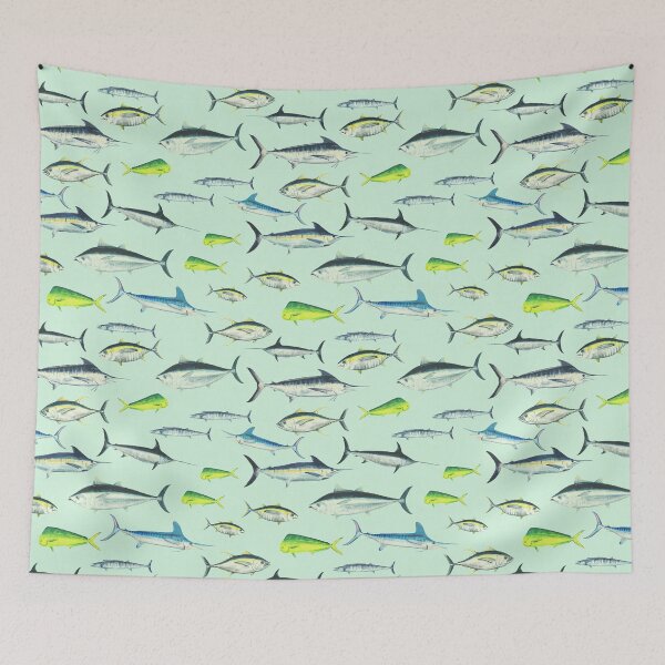 Item preview, Open Ocean Drift – Washed Teal Seamless Repeat designed and sold by Melissa  MacMichael Art + Design.