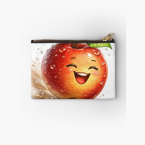 Item preview, Cute Smiling Apple with Dew Drops | Happy Red Fruit Cartoon Character designed and sold by JMDG Studio.