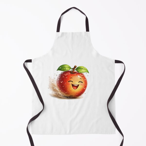 Item preview, Cute Smiling Apple with Dew Drops | Happy Red Fruit Cartoon Character designed and sold by JMDG Studio.