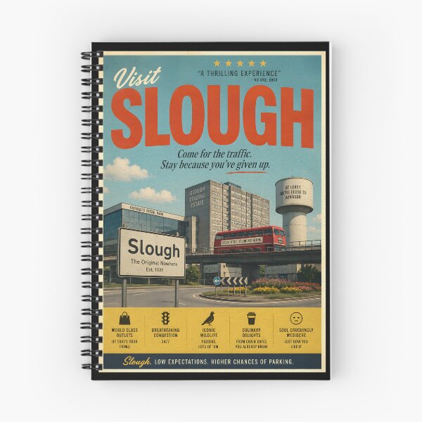 Item preview, Slough Travel Poster designed and sold by Wanderdreaming.