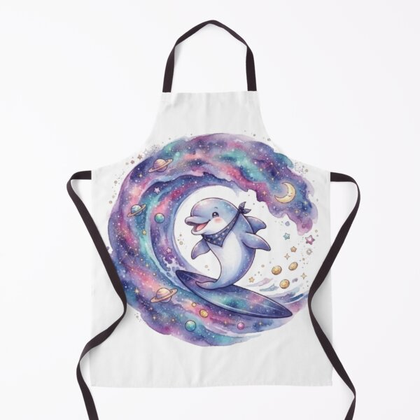 Item preview, Cute Cosmic Dolphin Riding Galaxy Wave | Kawaii Space Ocean Art | Celestial Surfing Dolphin | Fantasy Animal Gift designed and sold by Cosmic Doodle Co..