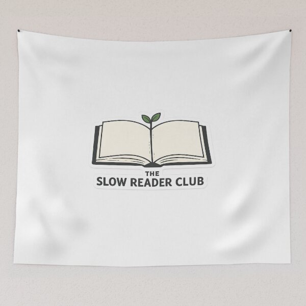 Item preview, The Slow Reader Club Minimal Book Lover Design designed and sold by Naviora.