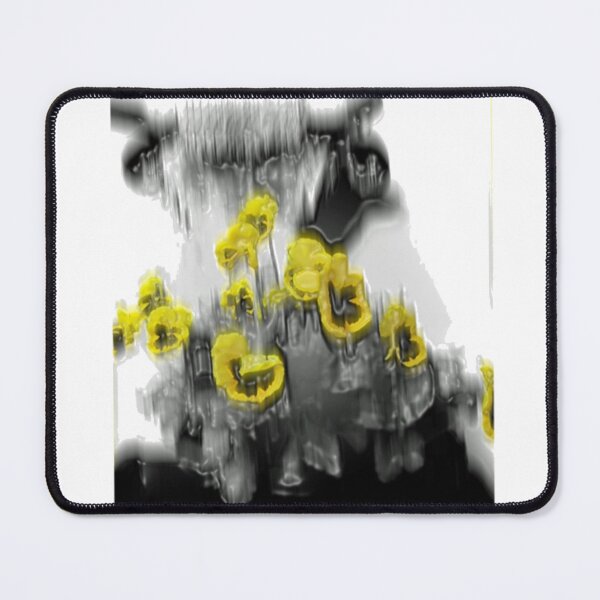 Item preview, Yellow Flowers in Abstract Monochrome Landscape designed and sold by loonburttonDF.