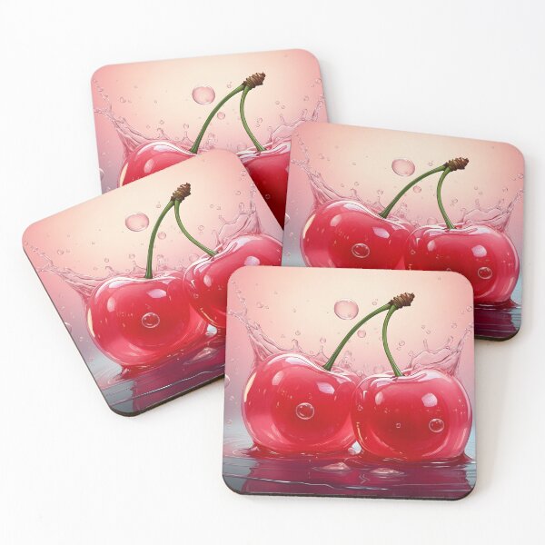 Item preview, Red cherries in clear water designed and sold by Halbeskilo.