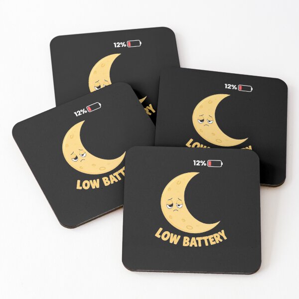 Item preview, Low Battery Moon | Funny Lunar Phase Minimalist designed and sold by QuietSpark.