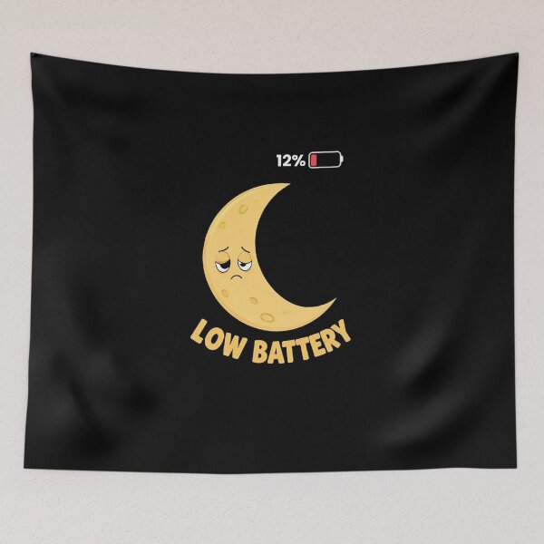 Item preview, Low Battery Moon | Funny Lunar Phase Minimalist designed and sold by QuietSpark.