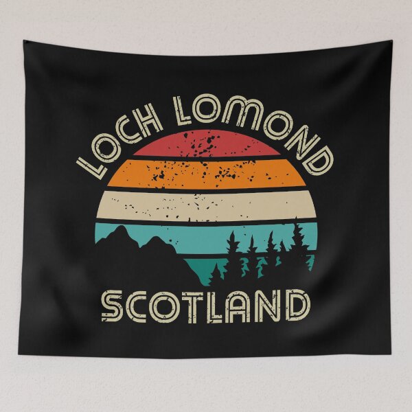 Item preview, Loch Lomond Scotland Vintage Retro Sunset designed and sold by ForzaDesigns.