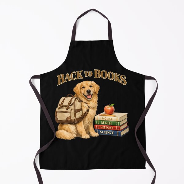 Item preview, Back to Books Golden Retriever – Back to School Dog Lover Design designed and sold by Sahil Randhawa.