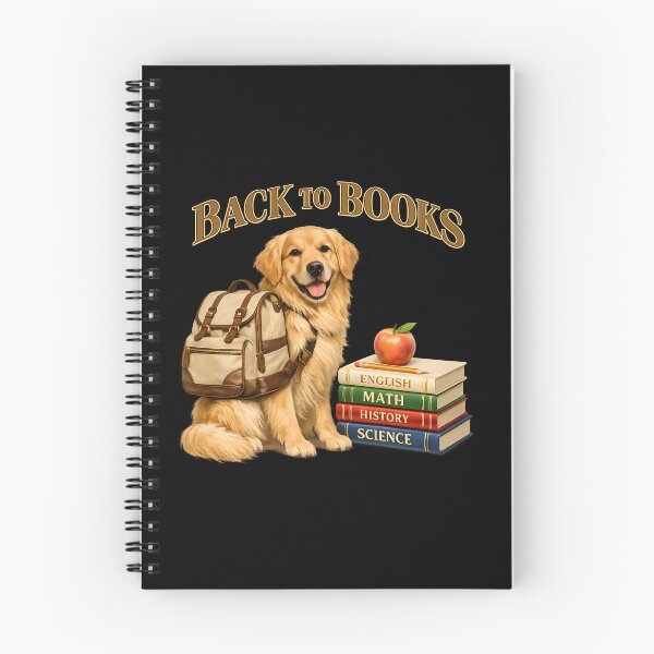 Item preview, Back to Books Golden Retriever – Back to School Dog Lover Design designed and sold by Sahil Randhawa.
