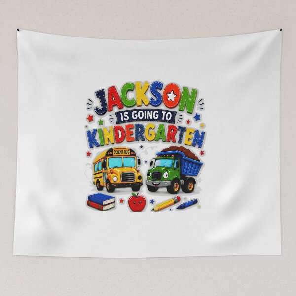 Item preview, Personalized Kindergarten Boy Shirt, First Day of Kindergarten School Bus Dump Truck Graphic Tee, Back to School Gift, Comfort Colors designed and sold by Xtusdior.