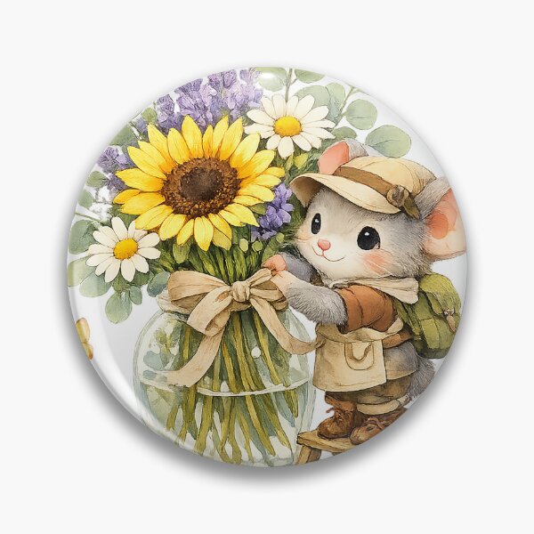 Item preview, Milo the Tiny Mouse Florist designed and sold by Sara-Ai.