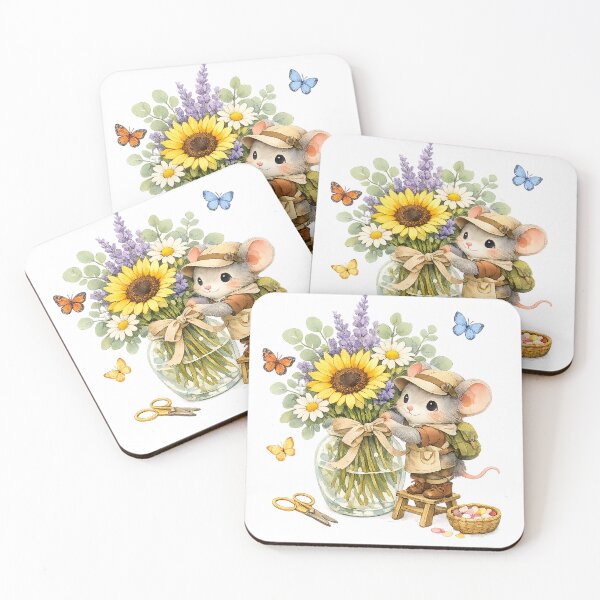 Item preview, Milo the Tiny Mouse Florist designed and sold by Sara-Ai.