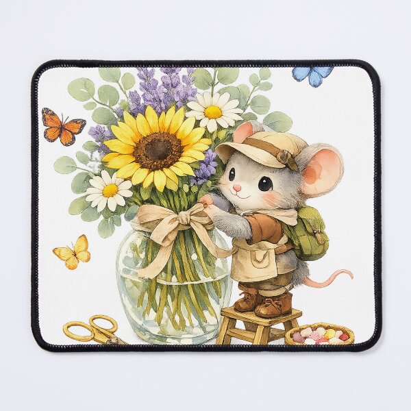 Item preview, Milo the Tiny Mouse Florist designed and sold by Sara-Ai.