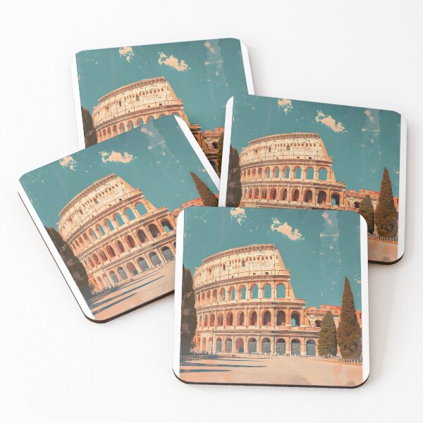 Item preview, Rome Colosseum Travel Poster - Retro Italy Cityscape Art designed and sold by FaizArtShop.