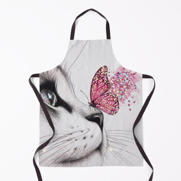 Item preview, Gilded Whiskers: A Sparkling Portrait of Cat and Butterfly designed and sold by Arts121.