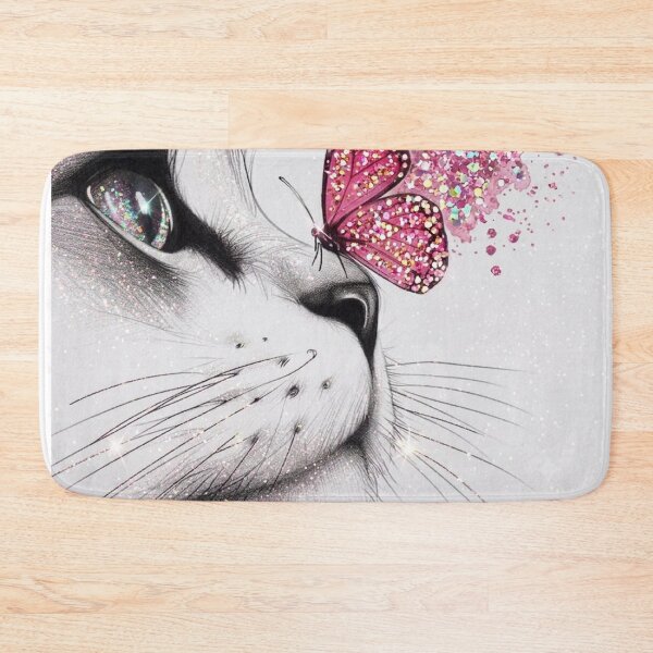 Item preview, Gilded Whiskers: A Sparkling Portrait of Cat and Butterfly designed and sold by Arts121.