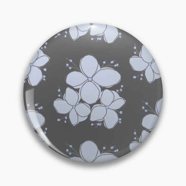 Item preview, Pastel Blue Floral On Slate Grey Background designed and sold by ​Jyoti Digital Artist.