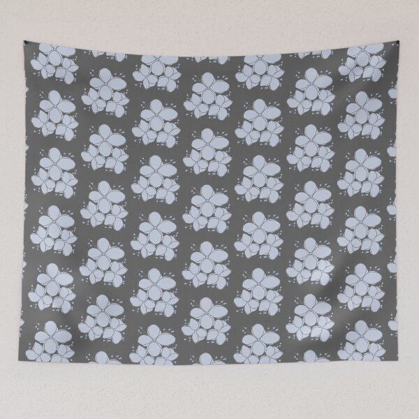 Item preview, Pastel Blue Floral On Slate Grey Background designed and sold by ​Jyoti Digital Artist.