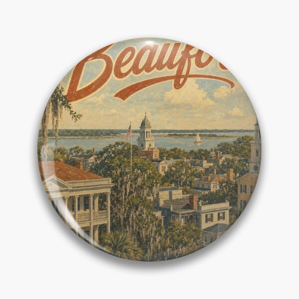 Item preview, Beaufort USA Travel Souvenir - Retro Illustration designed and sold by VisualArtsOasis.