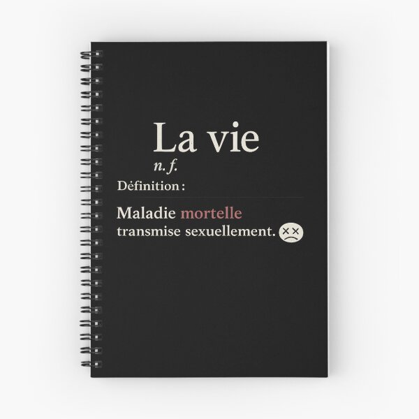 Item preview, Life – Humorous Definition | Dark Humor | Sarcastic French Quote designed and sold by JulyDulac.