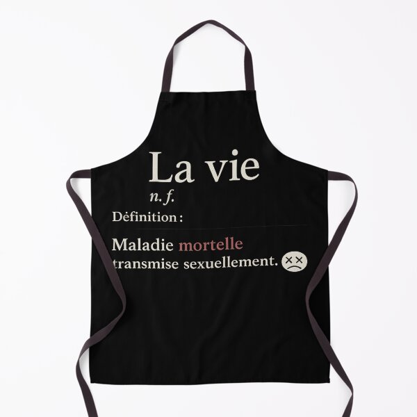 Item preview, Life – Humorous Definition | Dark Humor | Sarcastic French Quote designed and sold by JulyDulac.