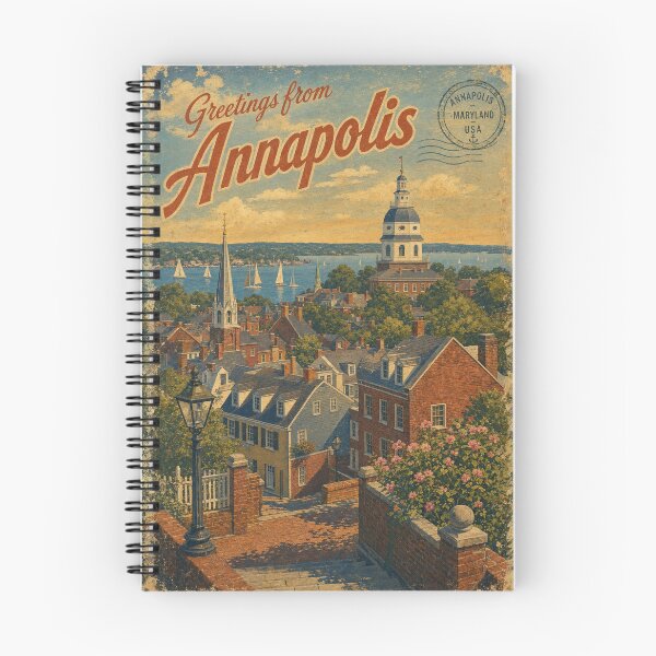 Item preview, Annapolis USA Travel Souvenir - Retro Illustration designed and sold by VisualArtsOasis.
