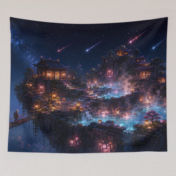 Item preview, Midnight Hot Springs Above the Stars designed and sold by pixelpopplanet.