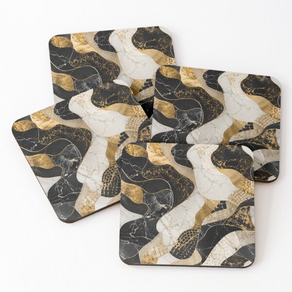 Item preview, Black, Gold, Ivory Marble designed and sold by Seyahshop.